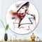 Designart - Fashion Portrait of Woman With Ht - Modern Metal Circle Wall Art